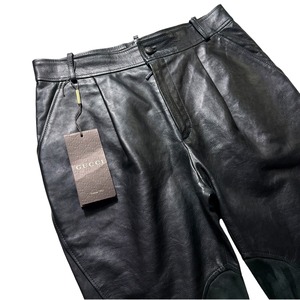 GUCCI by Frida Giannini black leather jodhpurs pants