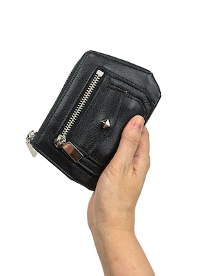 Metalic  Zip Wallet　 BLACK