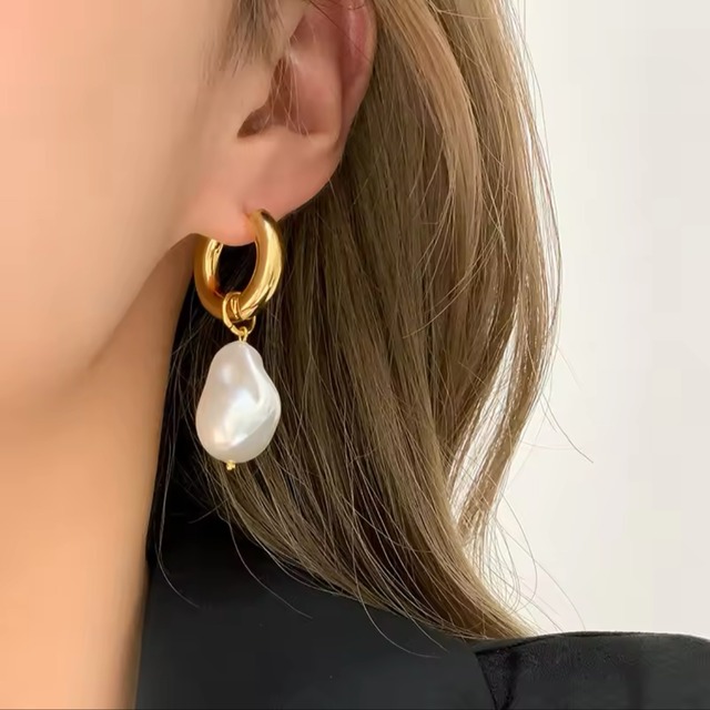 【3way ・ Baroque Pearl pierce】3ウェイ・バロックピアス