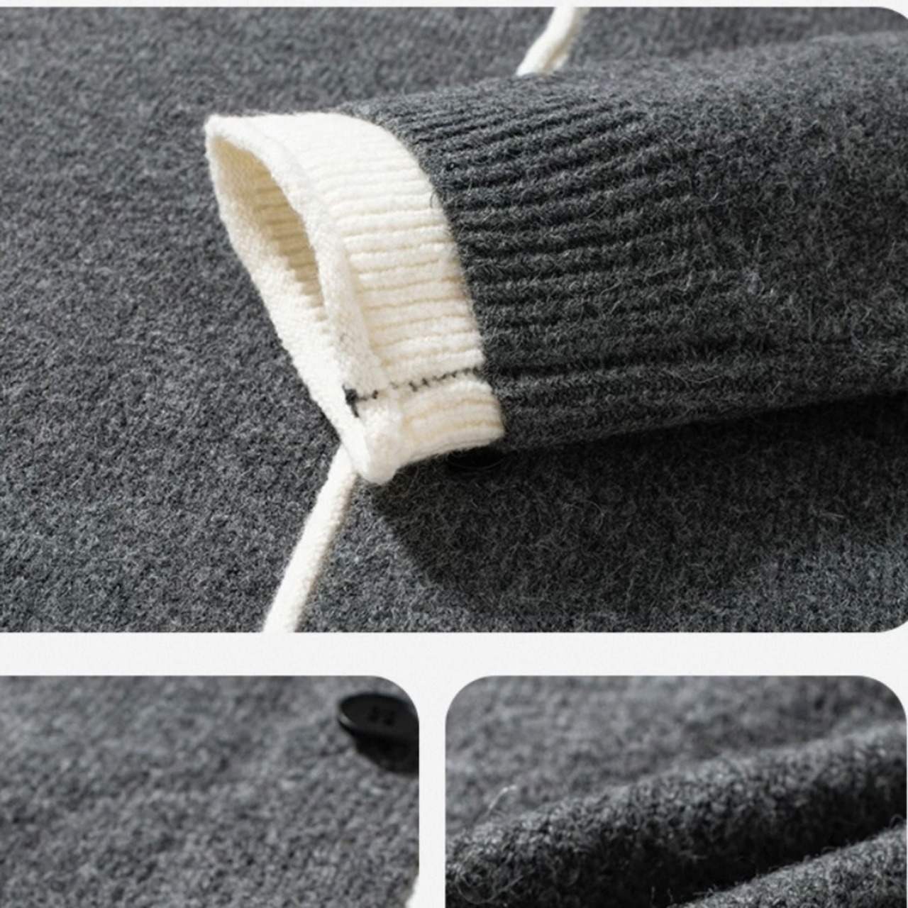 Long Sleeve Crew Neck Short Knit Cardigan ◇3color H0951