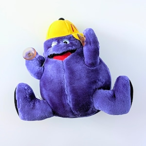 ☆VINTAGE 2000☆【 McDonald's( マクドナルド ) 】2000年 McDonaldland's 2000 Collection『 Grimace / グリマス 』吸盤付き Plush Toy / プラッシュ / ぬいぐるみ 〚アメリカン雑貨 アメトイ〛