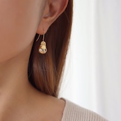 281P metalバロックパールピアス