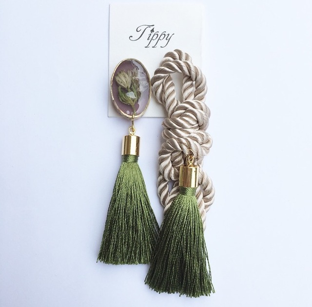 rope tassel pierce / earring