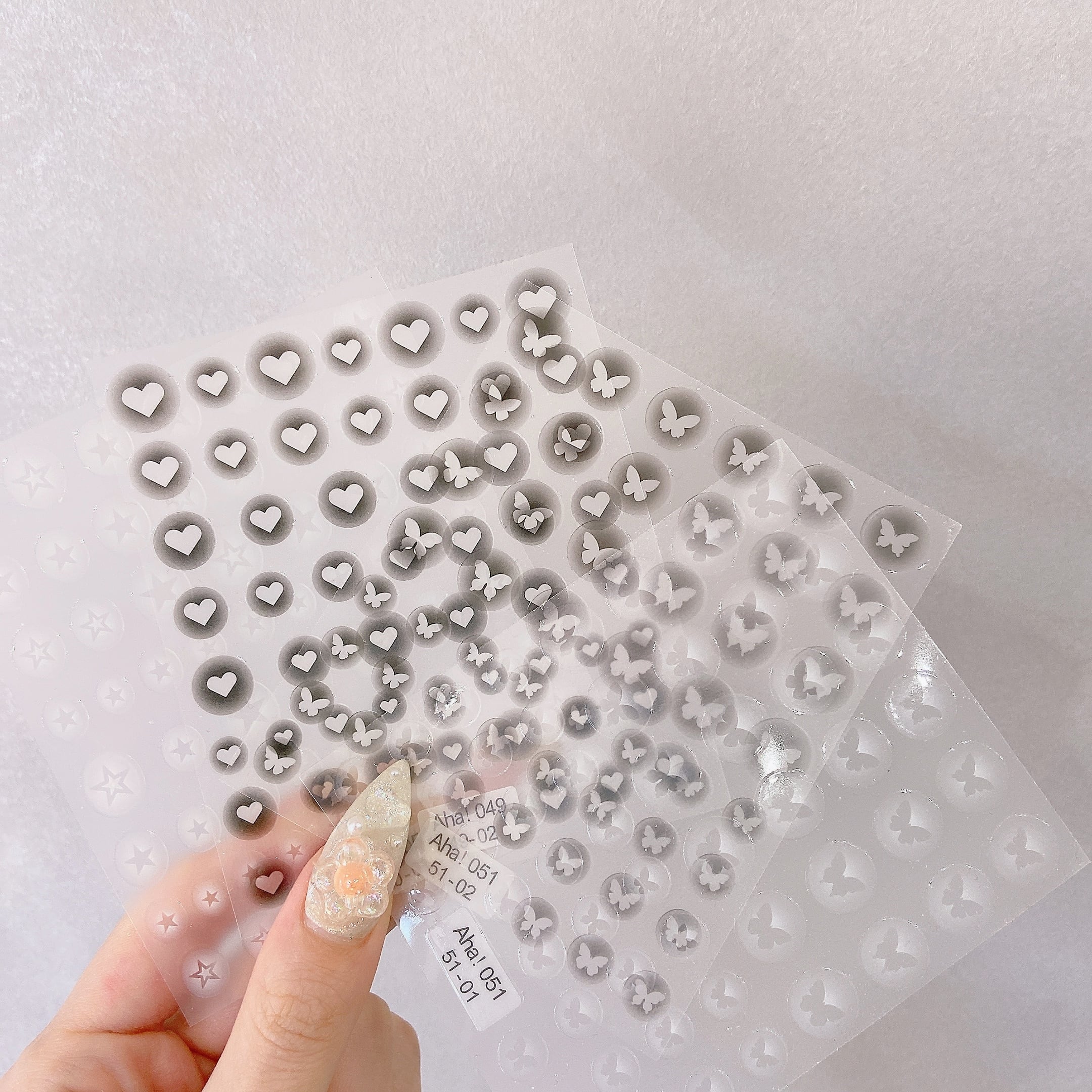 ネイルシール エアブラシ風 くりぬき 1枚 | cheekgel