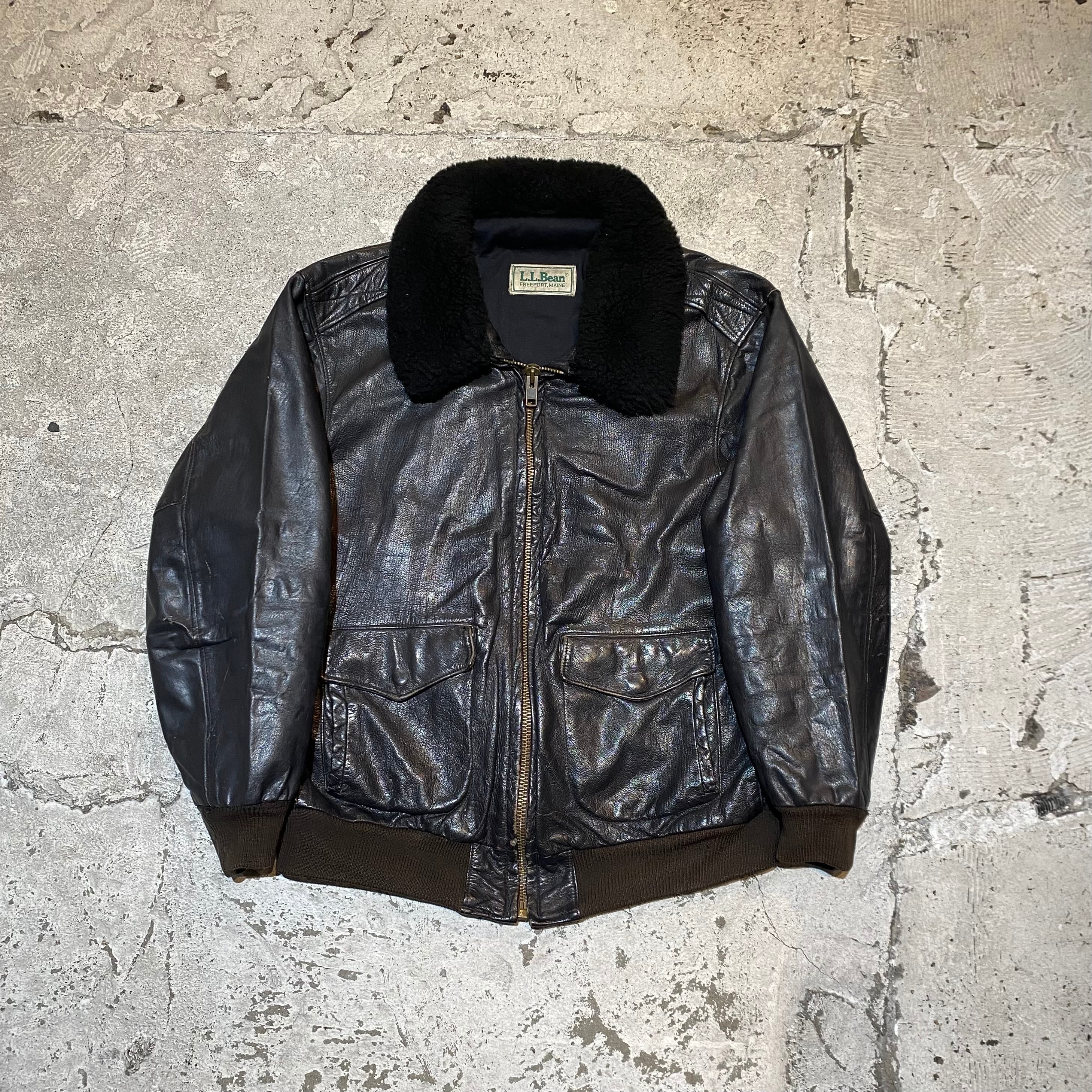 80s L.L.Bean / エルエルビーン G-1 レザーフライトジャケット 