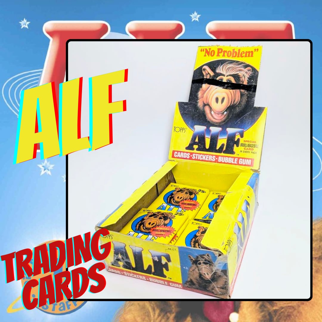 ☆送料無料！☆1987年製 Topps【 ALF（アルフ）Series 1 】VINTAGE トレーディングカード ステッカー 単品 （1個=5CARDS + 1STICKER）〚アメリカン雑貨 アメトイ〛