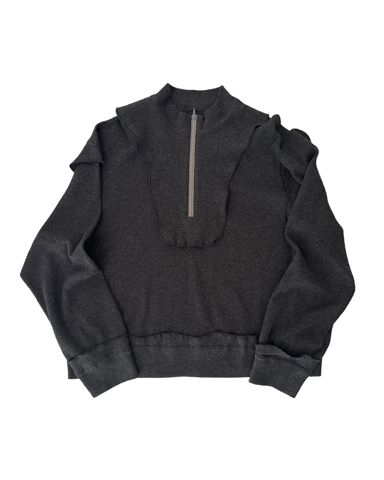 【 BELPER 】27SS ZIP-NECK WAFFLE TOP( デポジット30%表記 )