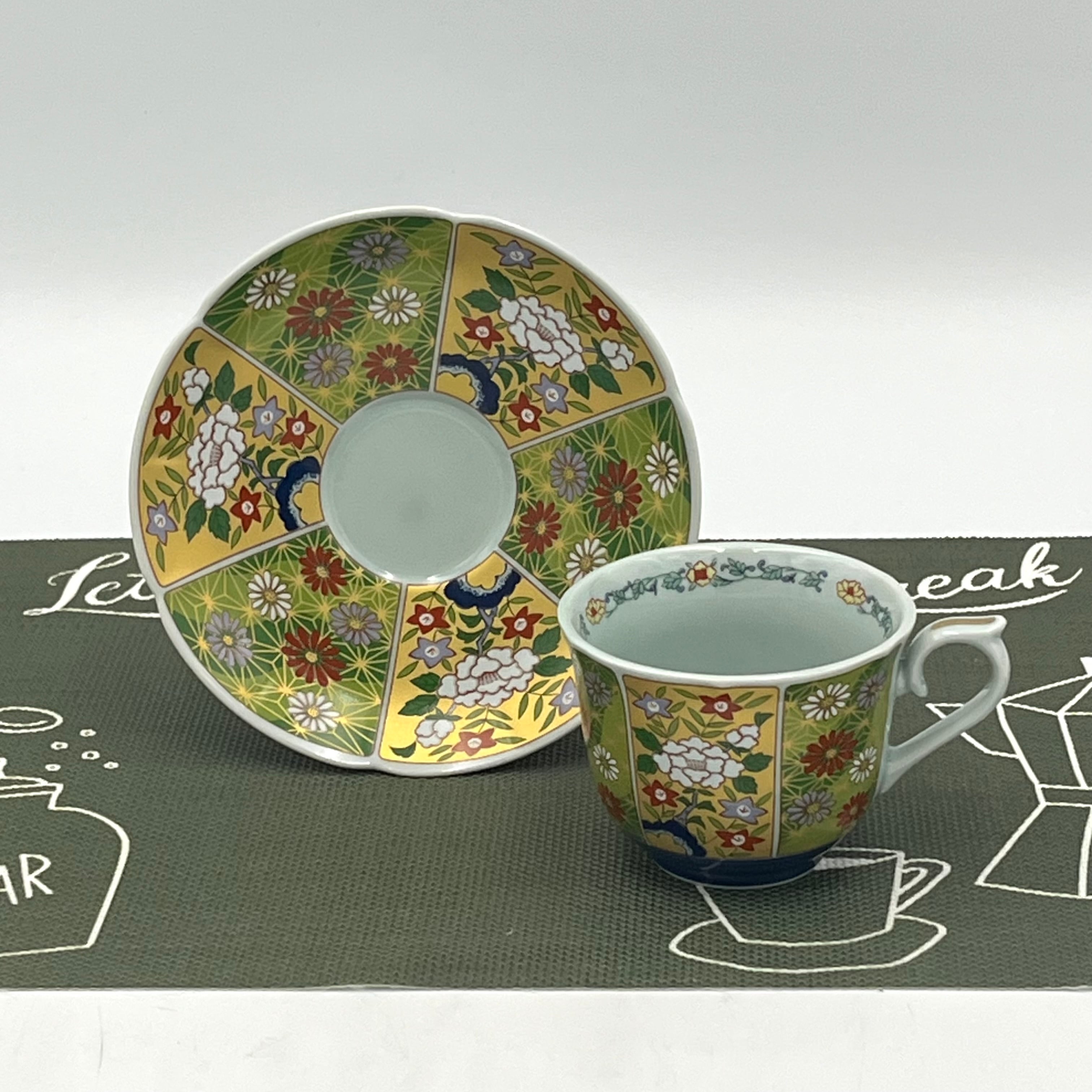 波佐見焼 錦古伊万里友禅菊絵 珈琲碗皿 カップ＆ソーサー | 有田焼