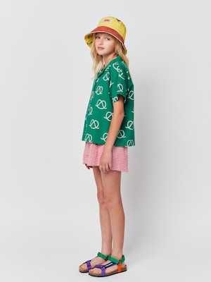 BOBO CHOSES / Pink Vichy woven shorts