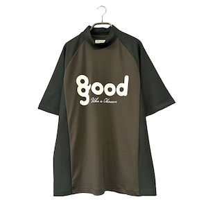 8G SHOOT × 69SLAM MESH SWITCHING MOCK NECK TEE -KHAKI-