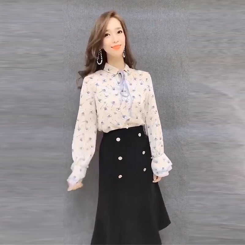 2020プラスサイズの女性の200匹のキャティファットシスターmmルーズで薄く、年齢を減らし、ウエスタンスタイルの長袖シャツ ミックスインファッション78764783427