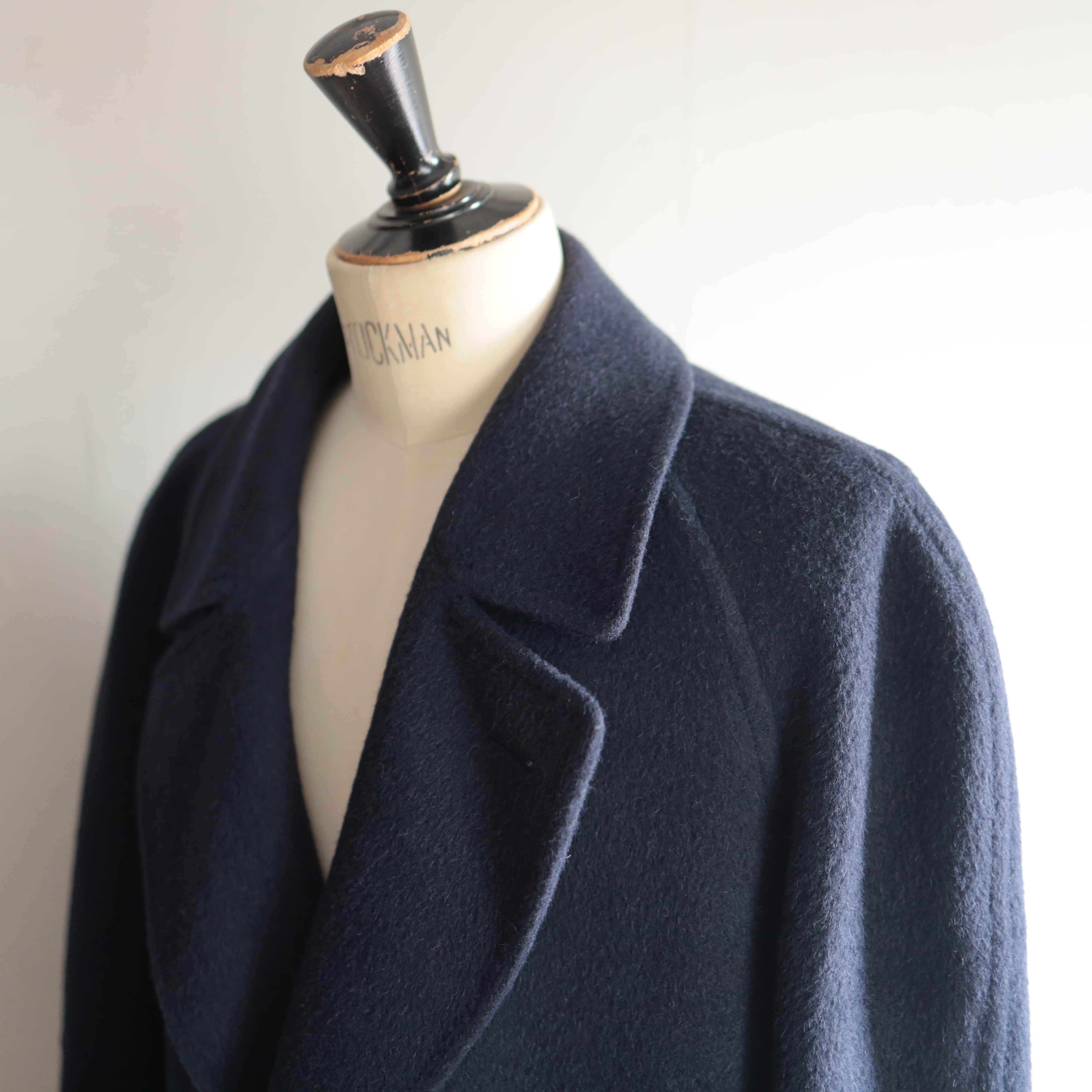 1980s Vintage Burberrys’ Alpaca & Wool Double-Breasted Coat イングランド製