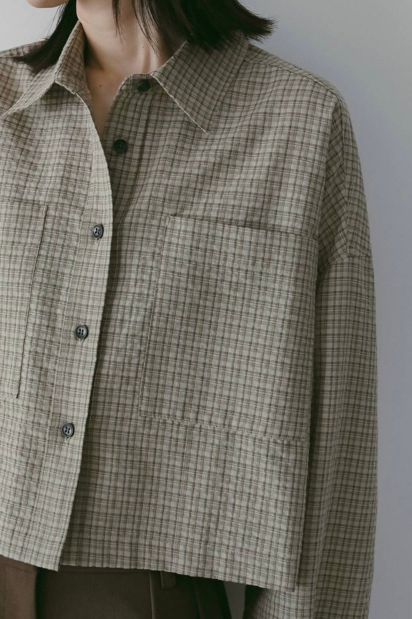 ànuke Check Short Shirts チェックショートシャツ Beige