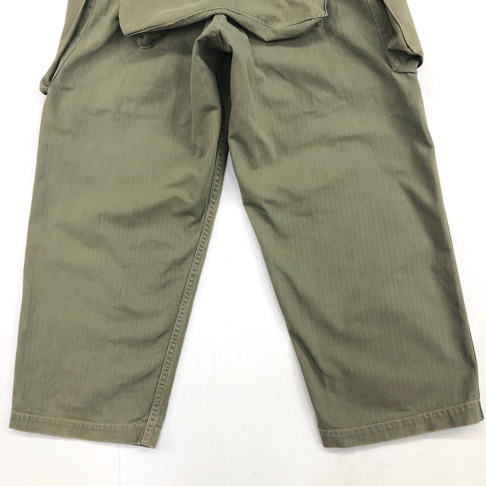 ヴィンテージ モンキーパンツ p44 USMC HBT ステンシル ビッグサイズ 1940's “ USMC ” P-44 HBT（ヘリンボーンツイル） TROUSERS（モンキー