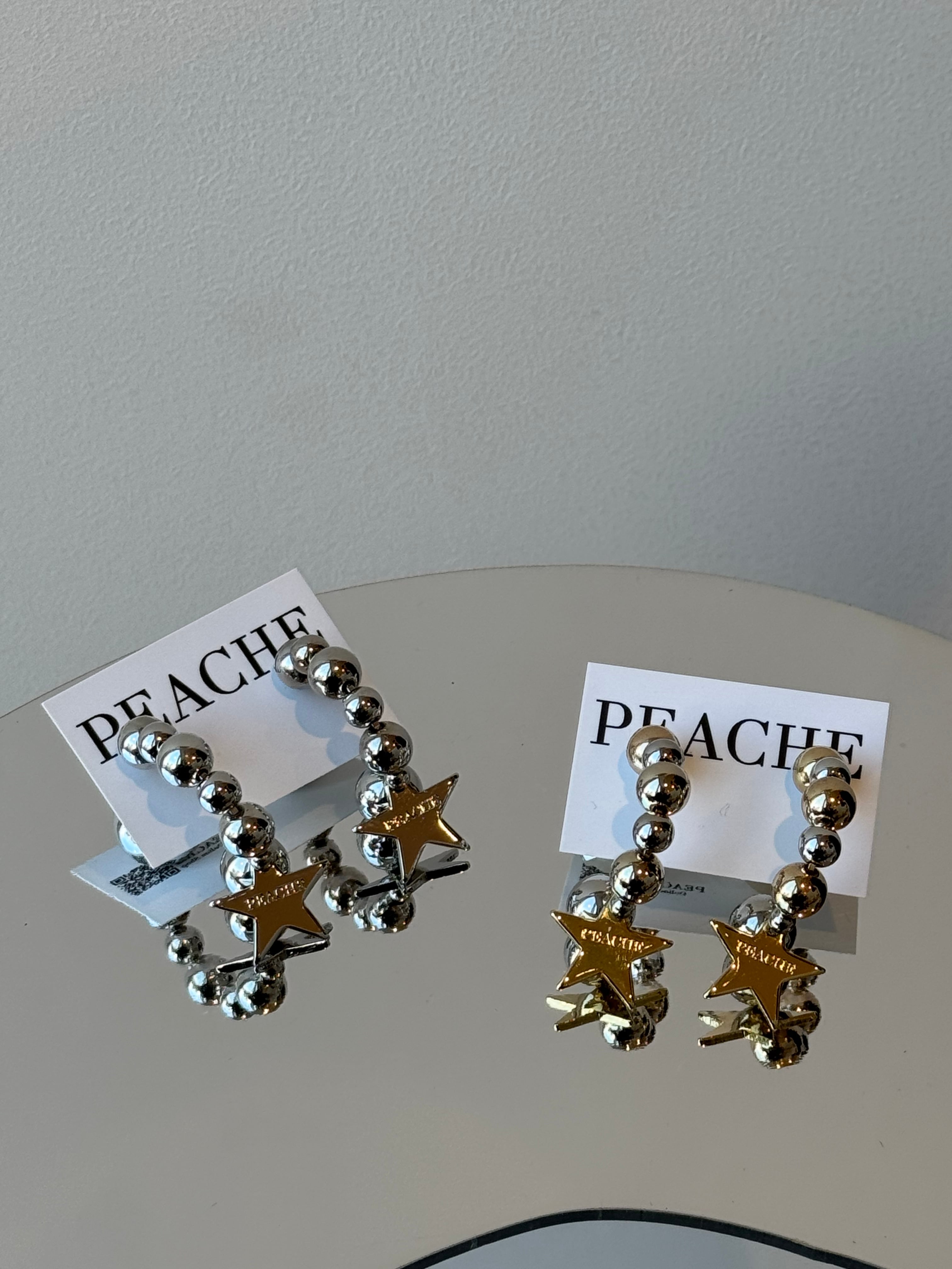 half hoop line metal ball star