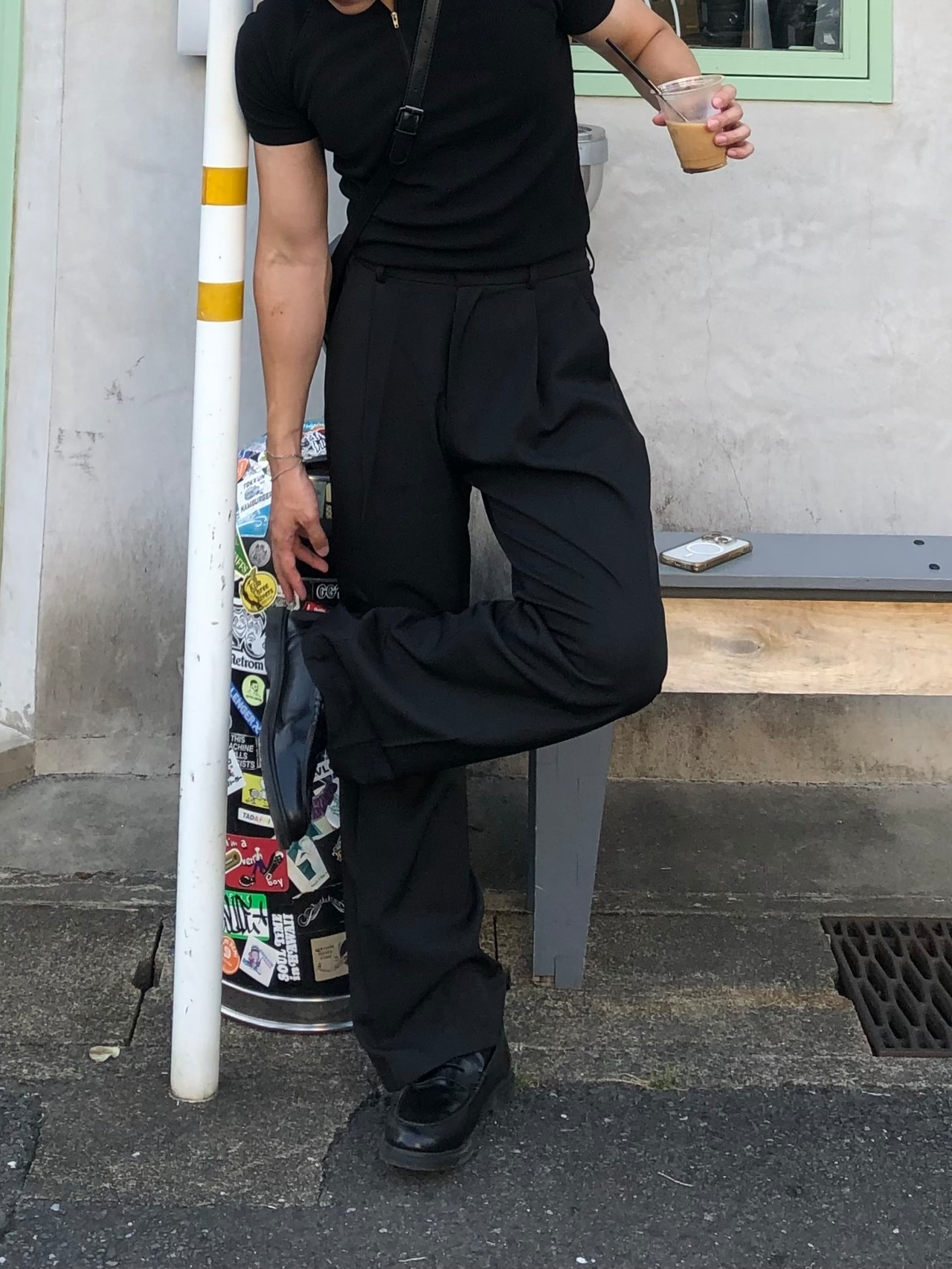 Basic One-Tuck Semi Wide Slacks(3color) - 9