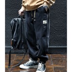 Work Taste Drawcord Tapered Silhouette Cropped Jogger Pants ◇2color H0660