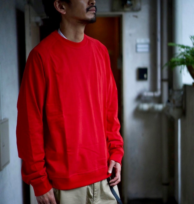 alvana(アルバナ) / FADE RAGLAN SWEAT TEE SHIRTS -RED-(ACS-C009)