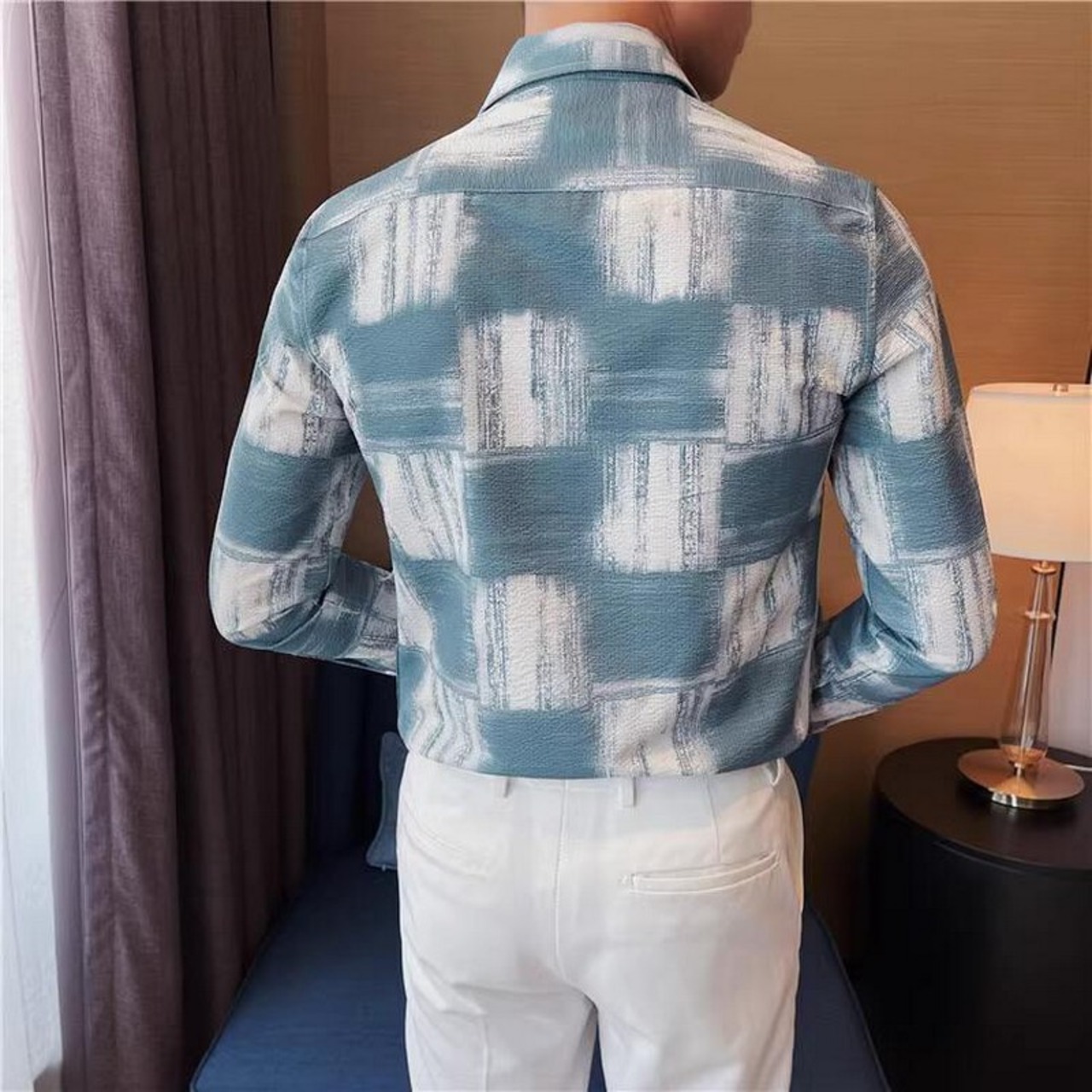 plaid shirt tops 00198