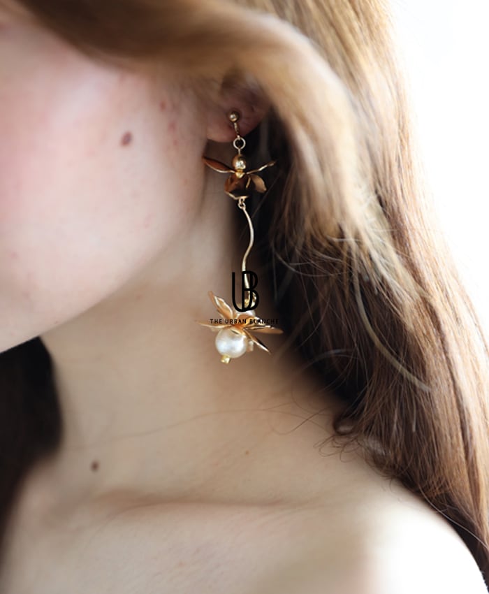 フラワーパール イヤリング/ピアス ウェディング アクセサリー 商品