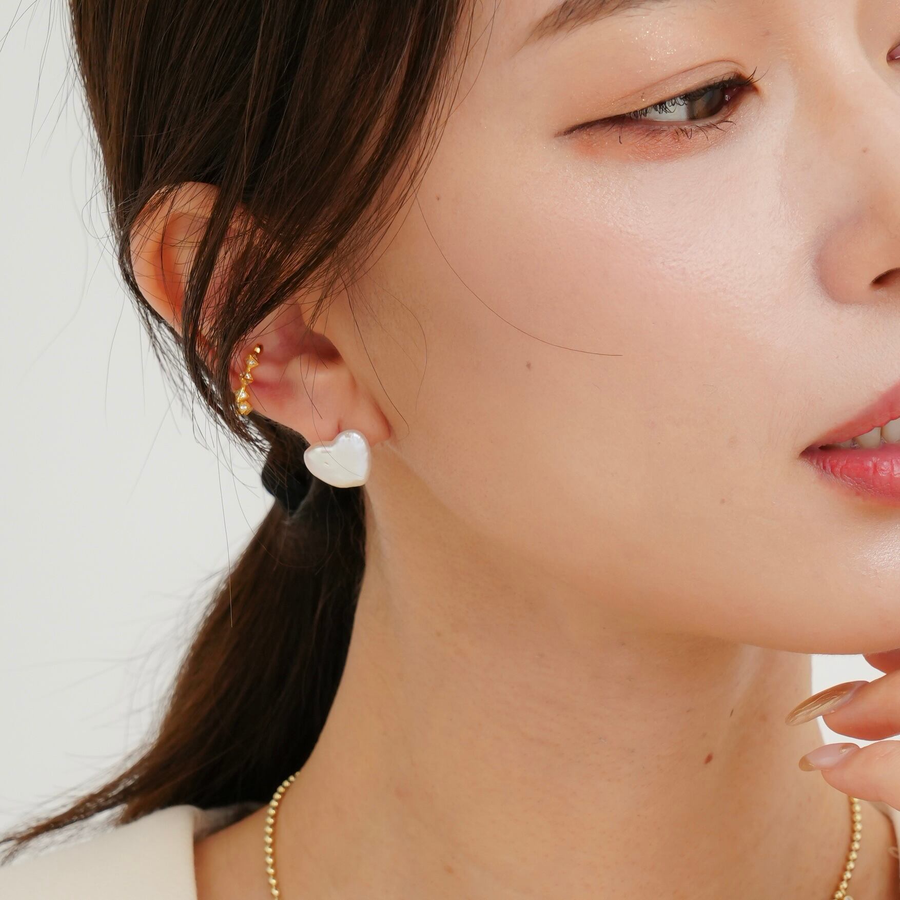 淡水Pearlハートピアス | BIJOUX+RAVI 【ビジュープラスラヴィ