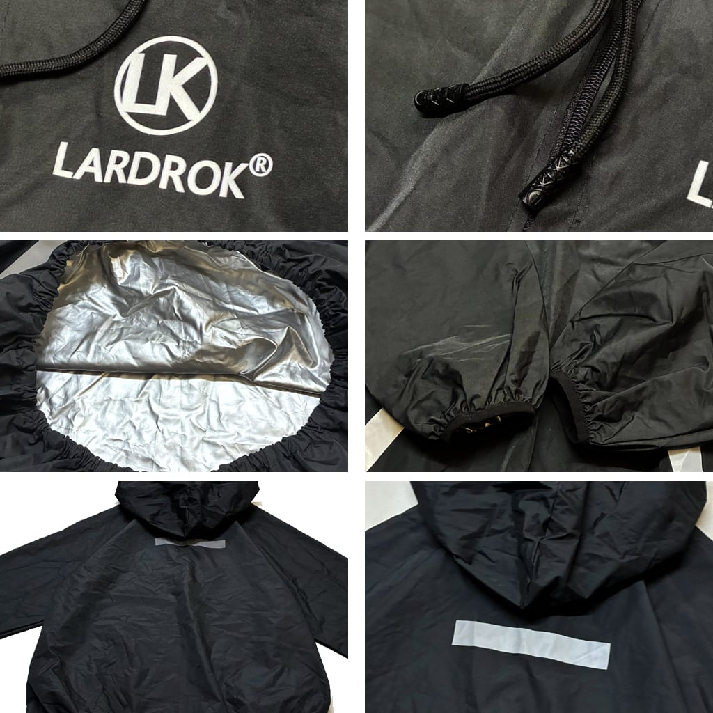 1点物◇LKリフレクター黒ナイロンパーカージャケット古着メンズL/XL