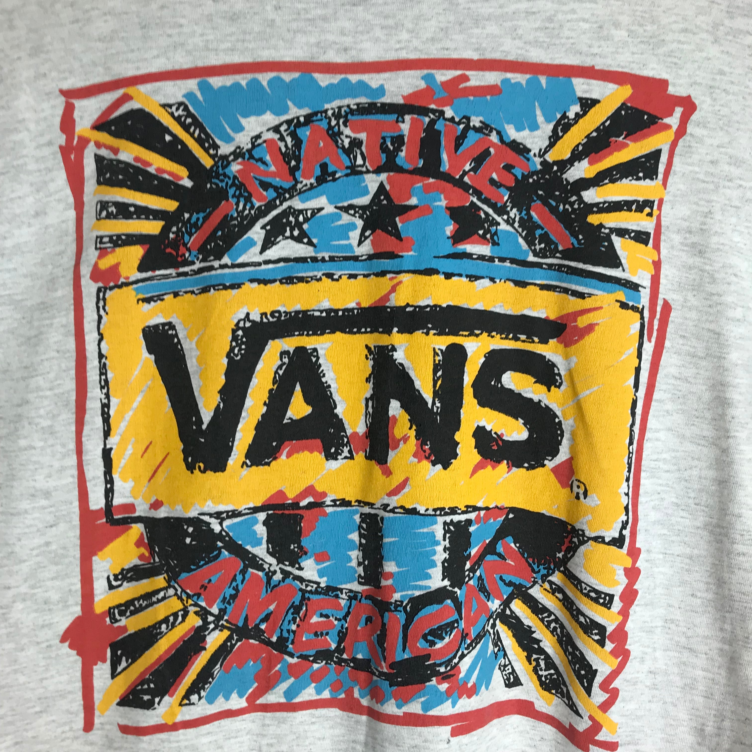 USA製 90s VINTAGE VANS NATIVE AMERICAN プリント 半袖 T-sh T USA製 90s VINTAGE VANS NATIVE AMERICAN プリント 半袖 T-sh T