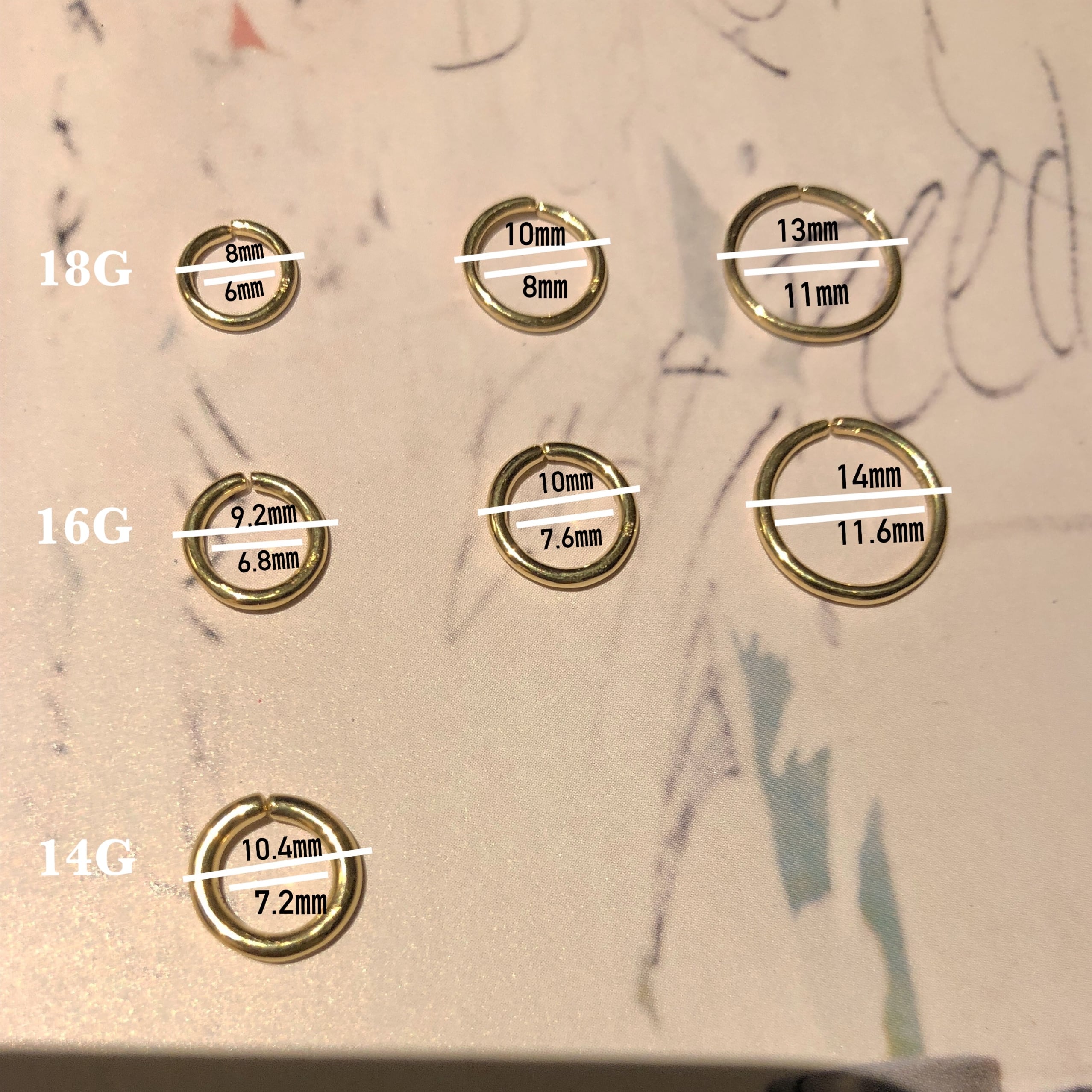 ring body jewelry 18G 13㎜ K18YG #LJ18058P | LANIE