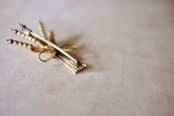 50s フランス 金の麦とブローチ ヴィンテージ