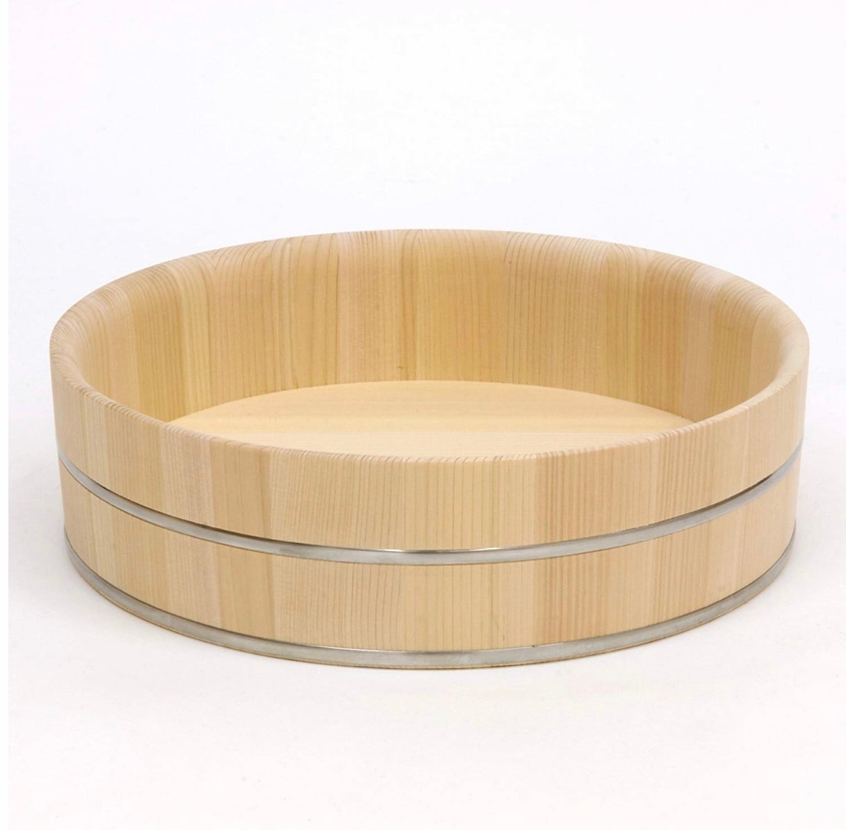 木製銅箍 飯台（サワラ材） 24cm 