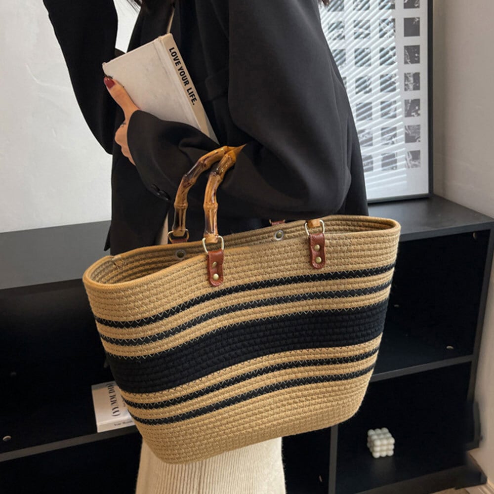 配色 かごバッグ レディース 大容量 トート 夏 おしゃれ きれいめ 大人