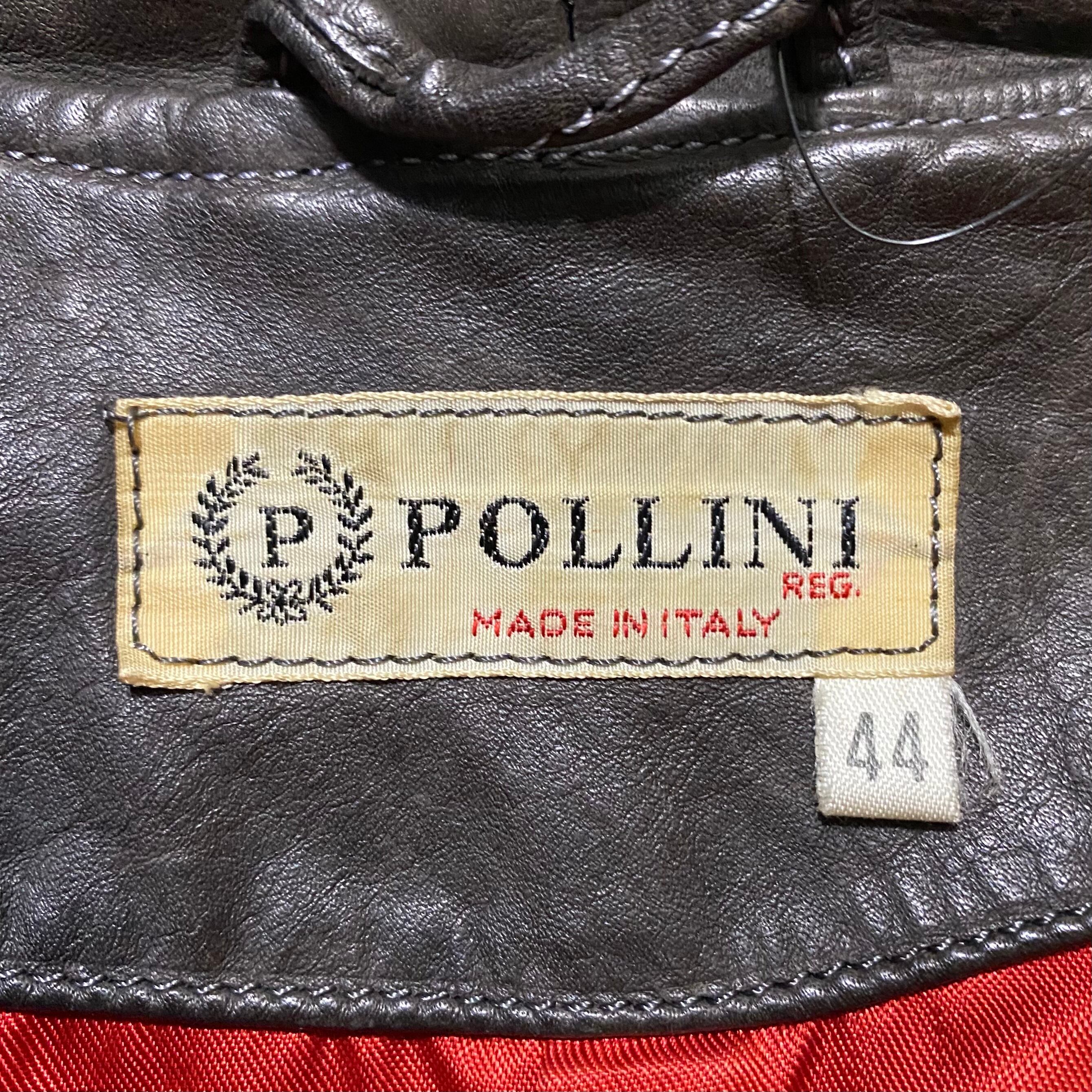 vintage POLLINI switching design leather jacket | NOIR ONLINE