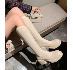 thick bottom long boots/3colors