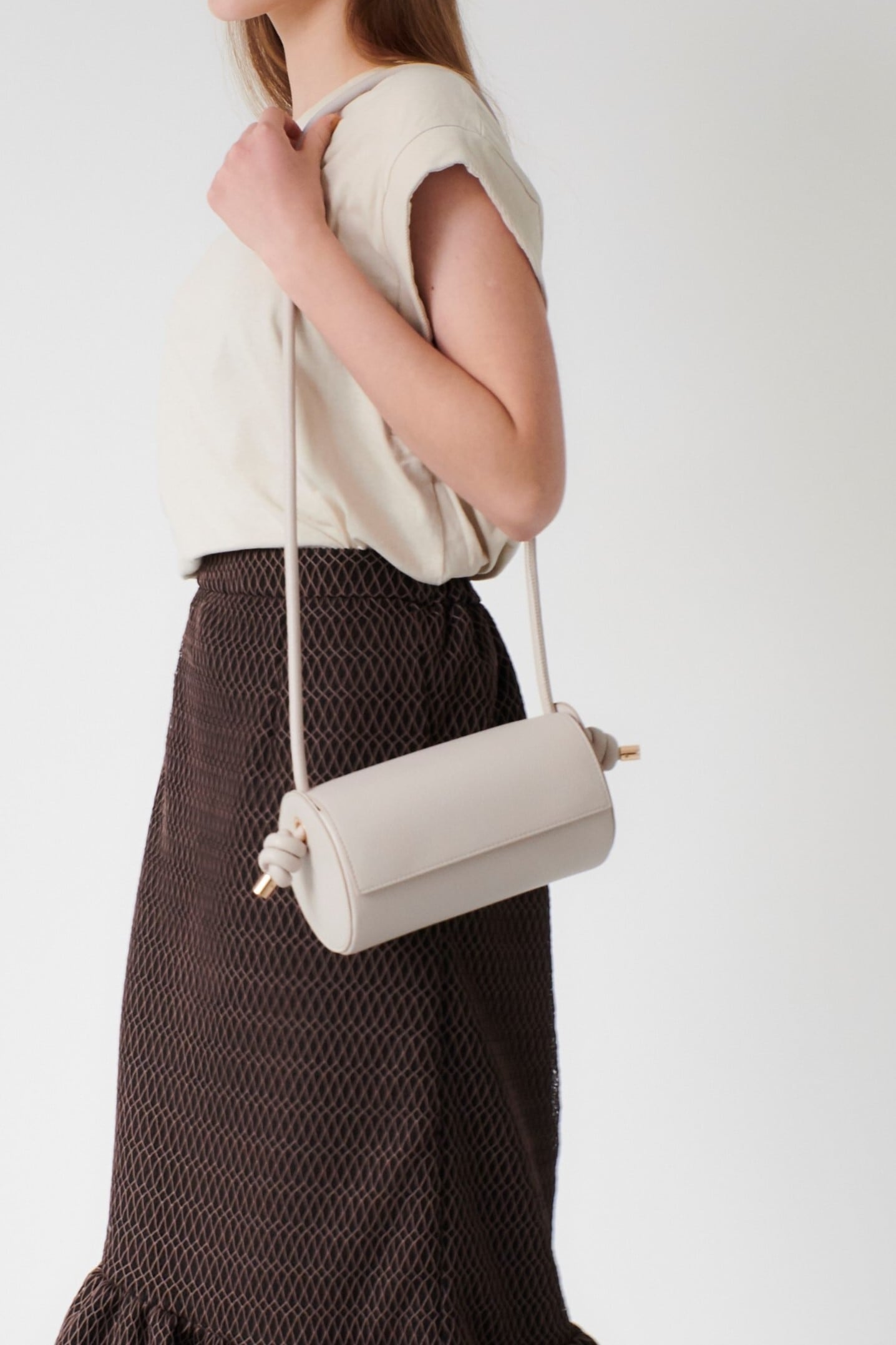 Drum shoulder bag LIGHT GRAY