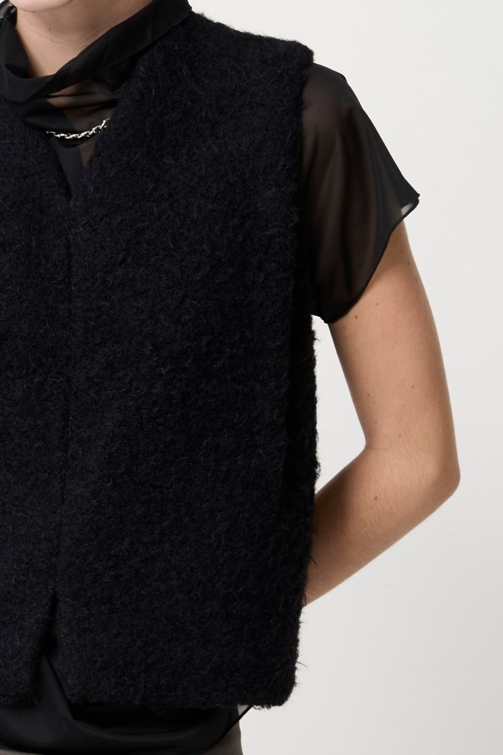 2way Boa Gilet - BLACK | seven dot - ライフスタイルECサイト -