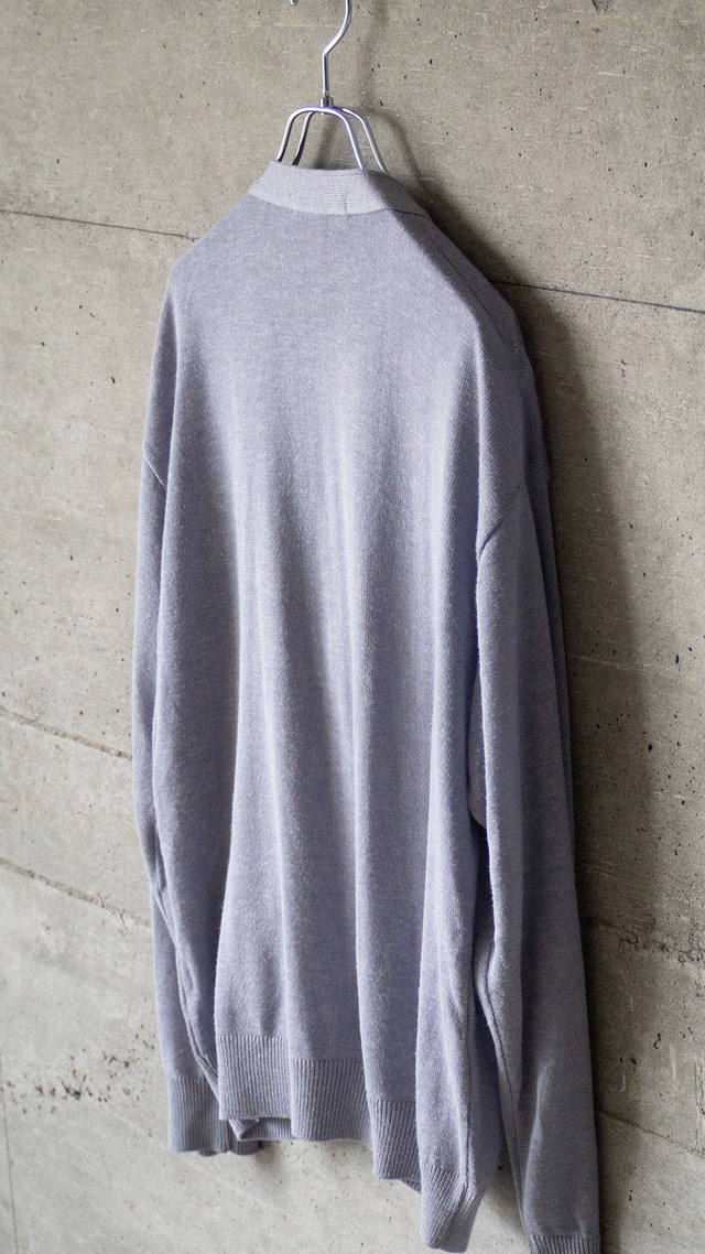 "COTE D'AZUR" 1990s Acrylic linen v-neck cardigan