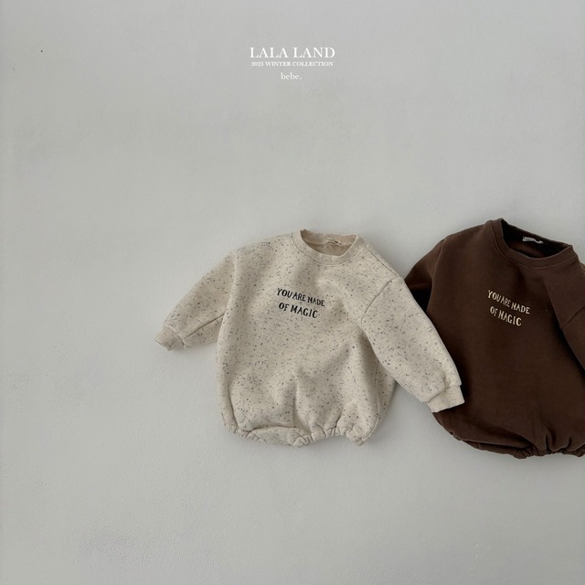 《予約》lala land ¨ bebe) magic brushed suit(oreo)