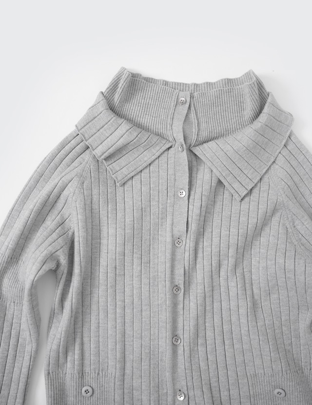【ulikasanctus】Double layered knit cardigan