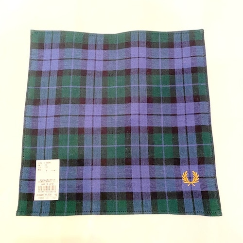 Handkerchief　Navy/Green × Black