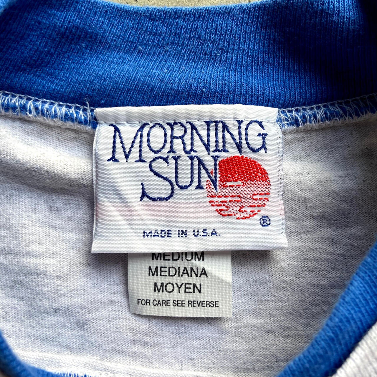 80〜90年代 USA製 MORNING SUN フェイクレイヤード フラワープリントT 