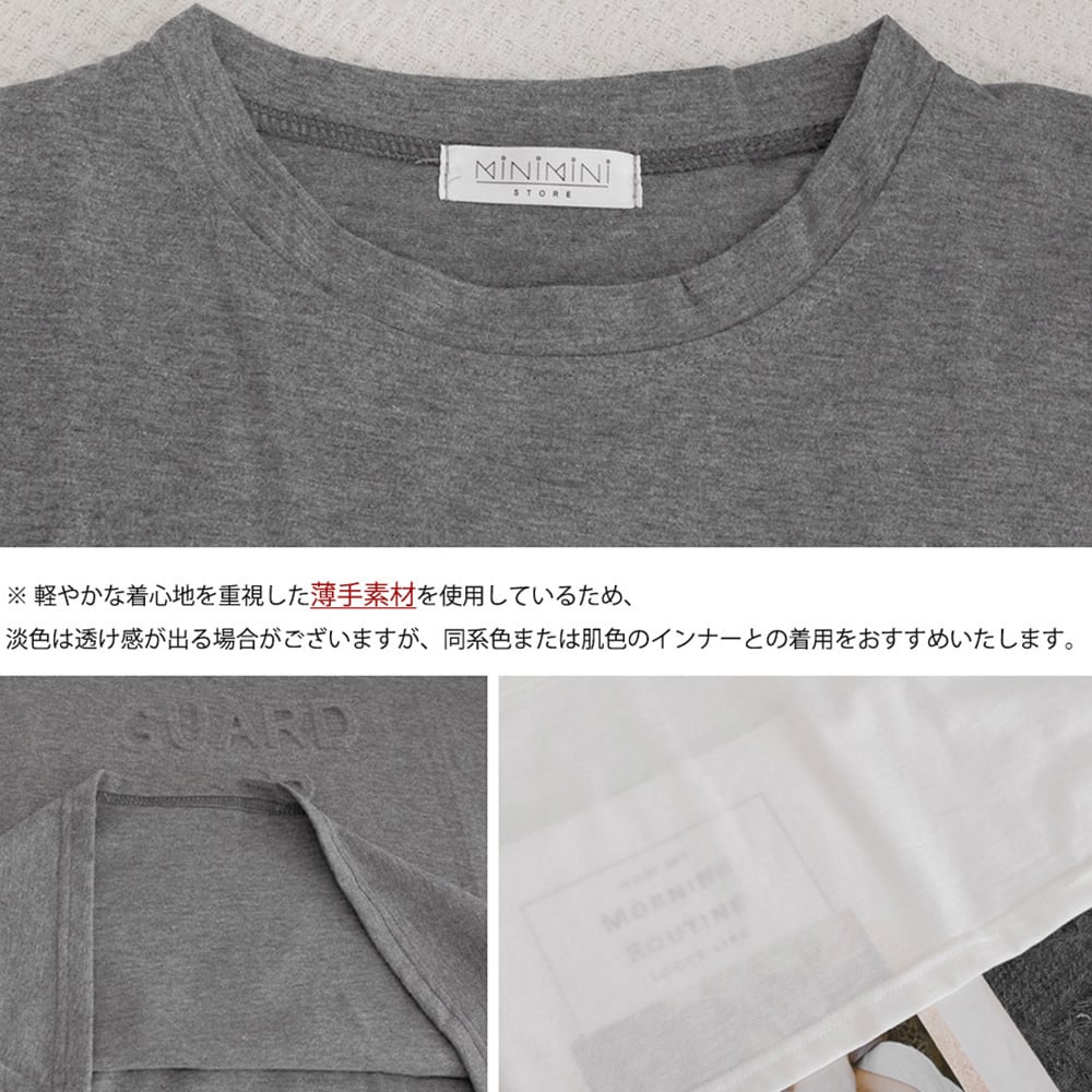 Ameri Vintage エンボスロゴTシャツ／半袖／ホワイト DRESS（ドレス） エンボスロゴ Tシャツ【ホワイト】｜メンズ
