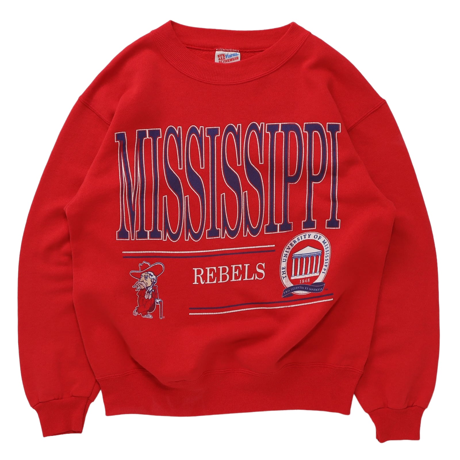 90s MISSISSIPPI REBELS カレッジロゴ カレッジスウェット チームロゴ