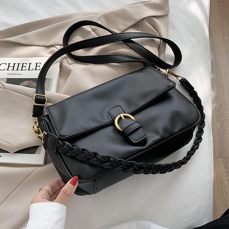 秋冬バッグレディースバッグ2020新しいトレンディなネットレッドレトロソフトレザー大容量ワンショルダーアンダーアームバッグワイルドメッセンジャー Tiancai_Wing_Bag79735428408