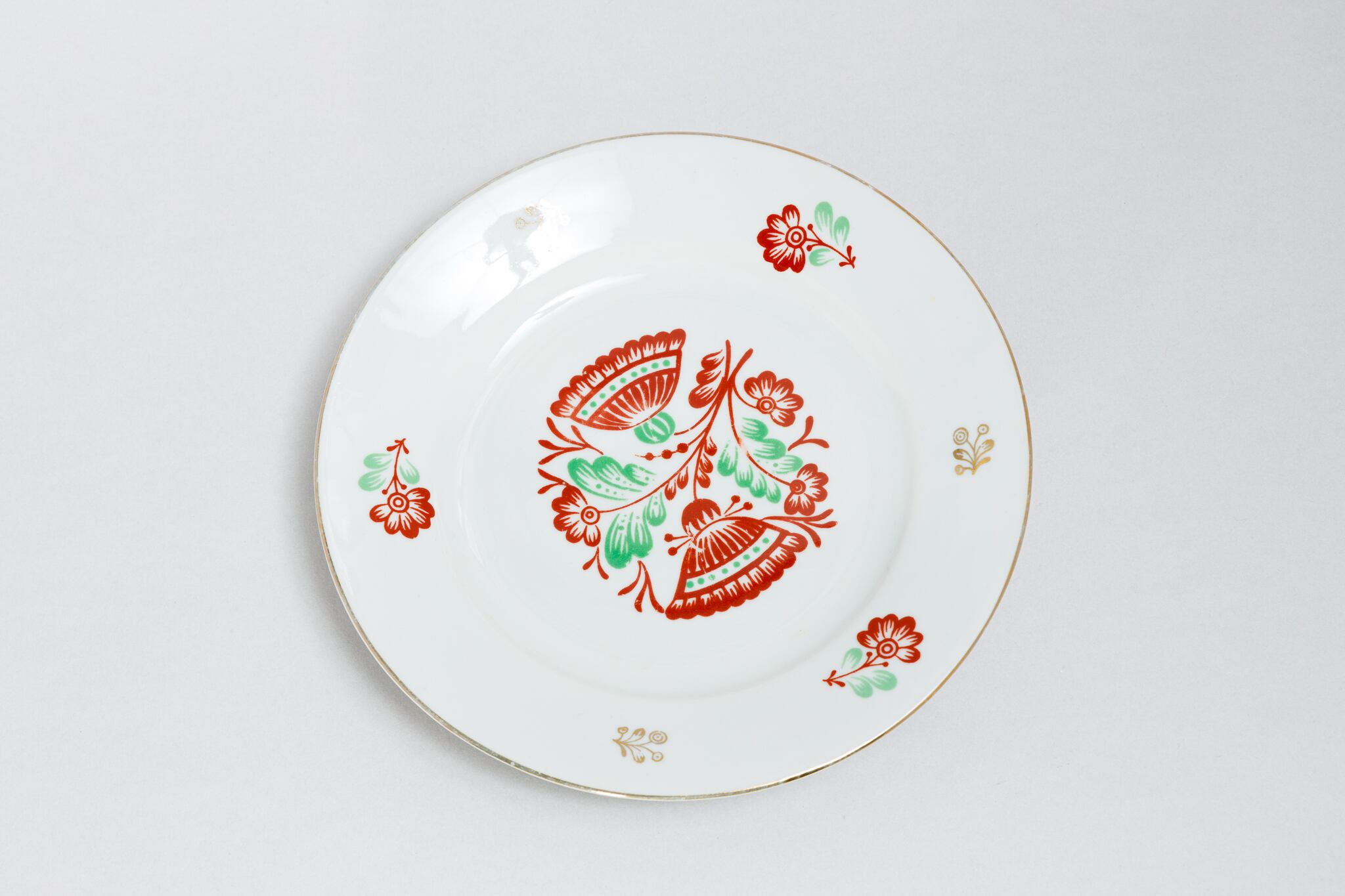 ヴィンテージバラニフカ陶器工場 ウクライナ民族調柄プレート 旧ソ連 0331