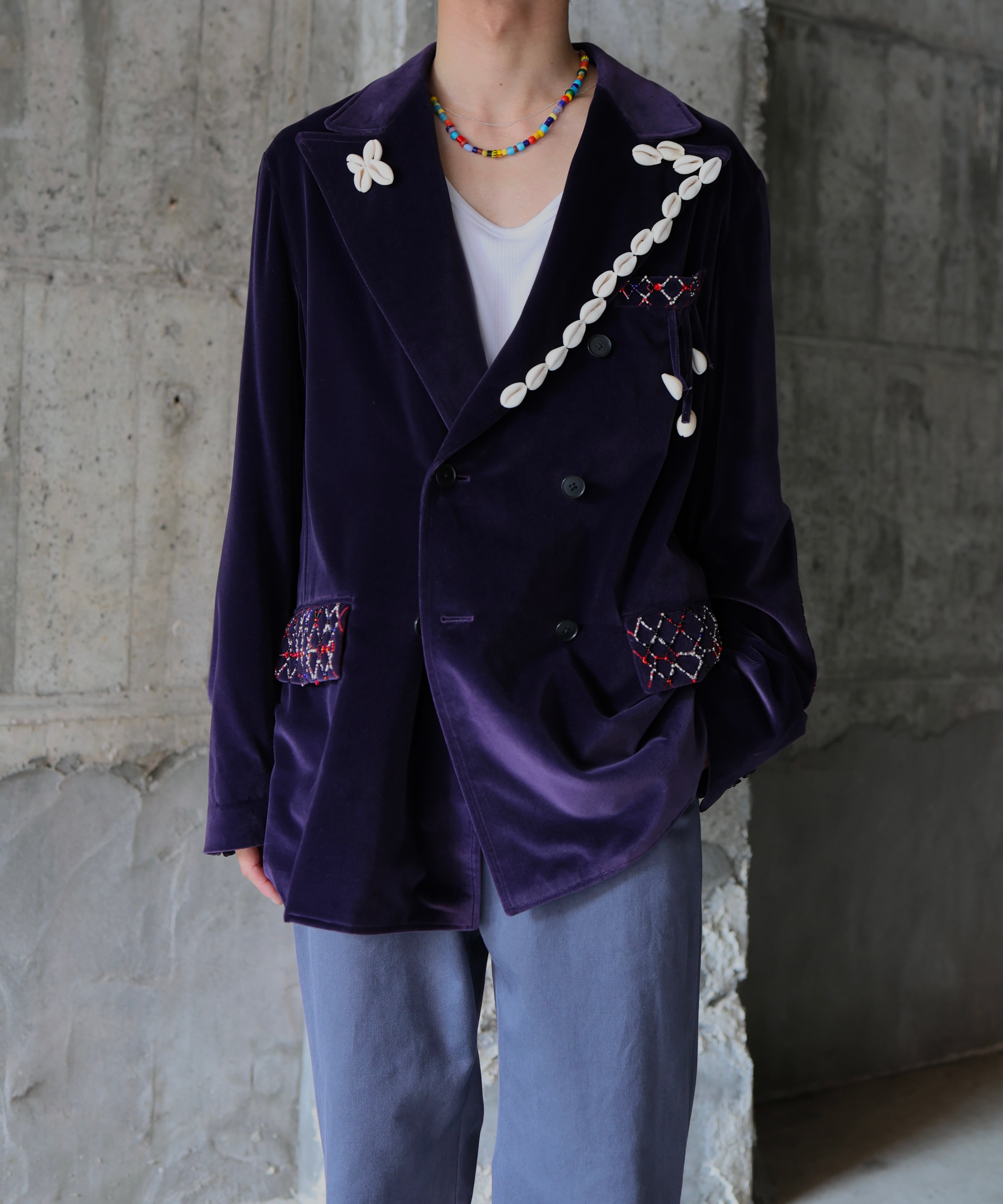 Lamrof / LM-26SS-JK01 WEAVING NATURE CULTURALLY JACKET (PURPLE