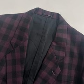 FICCE RAZZA YOSHIYUKI KONISHI フィッチェラッツァ チェック 2B テーラードジャケット L/パープル×ブラック メンズ