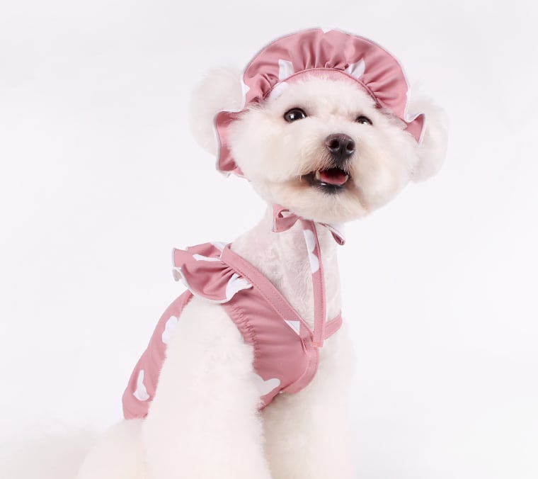 ハートビーチウェア S ~ XL 2color  /  犬服 夏 犬 ビキニ ドッグウェア 可愛い 犬の服 ペット ラッシュガード