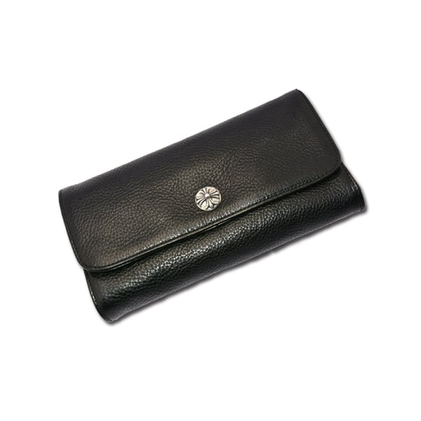 CHROME HEARTS クロムハーツ WALLET JUDY CRSS BTN Patent ジュディ クロスボールボタンパテントレザーロングウォレット長財布 マルチ