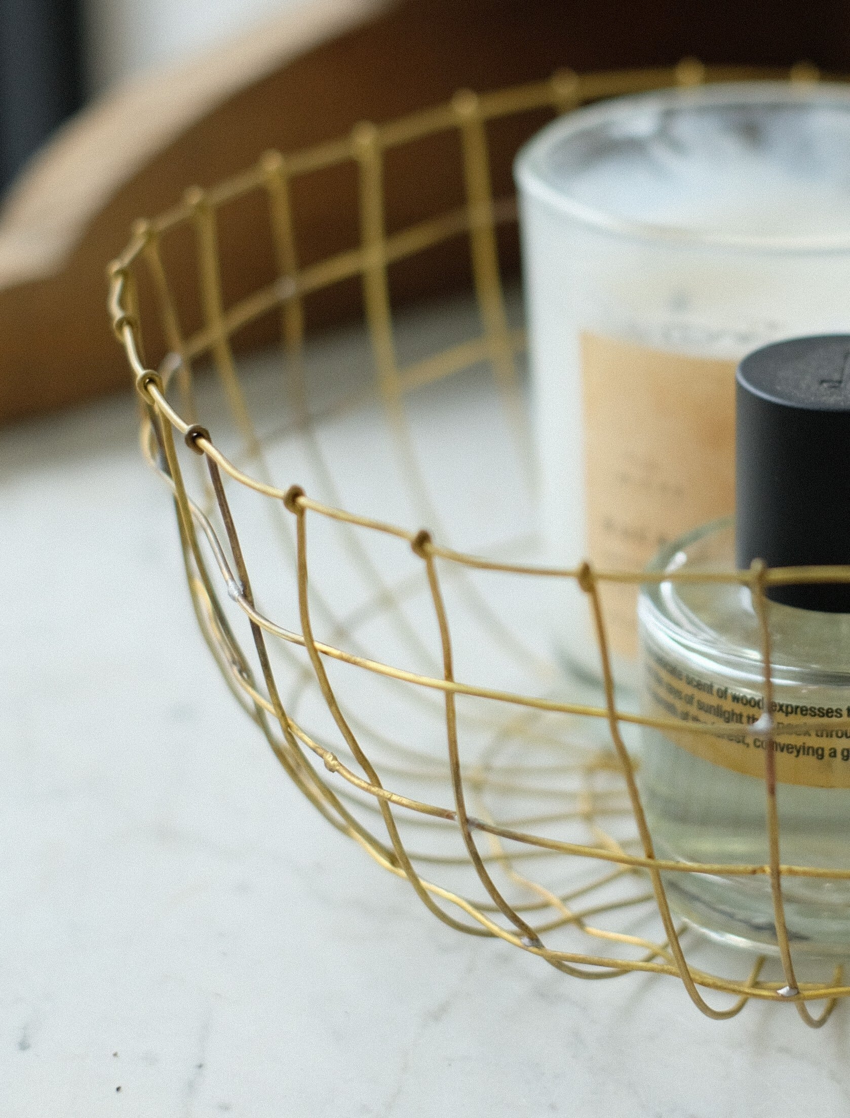 Brass Thin Basket (S) | WEST VILLAGE TOKYO