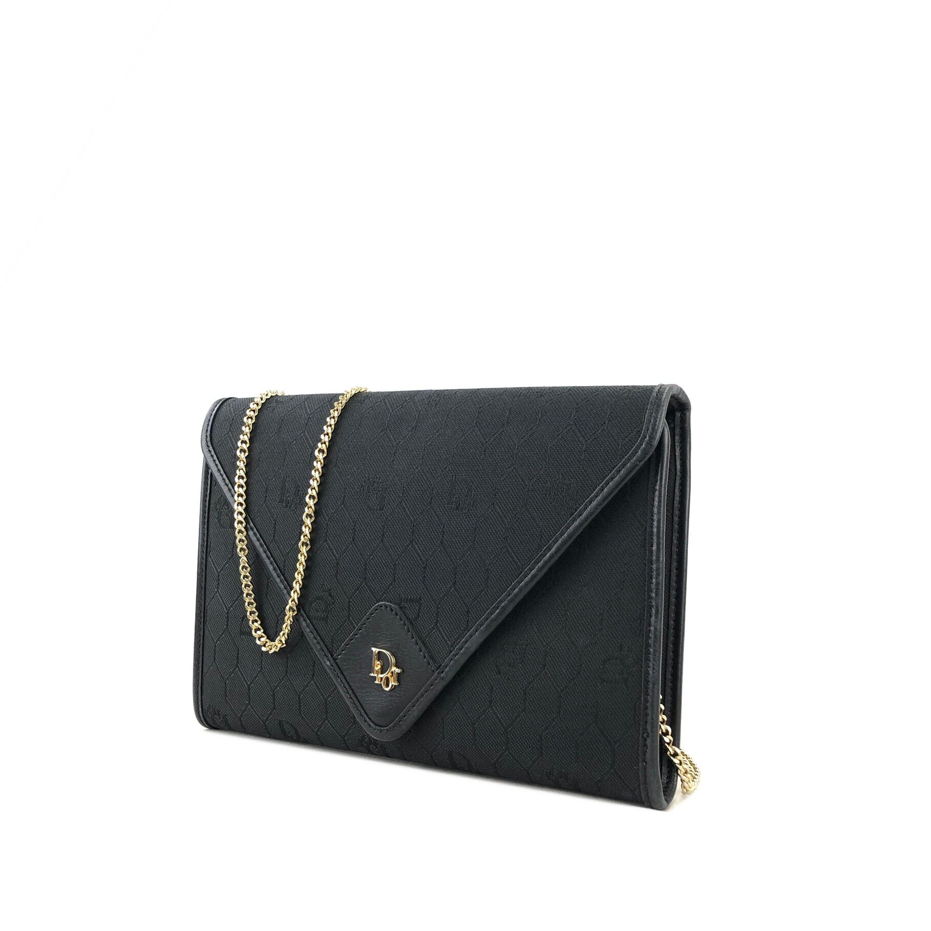 Christian Dior ディオール ハニカム柄 ファブリック レザー チェーン